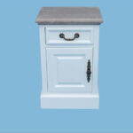 Velador Cajón puerta Linea plana blanco albayalde