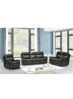 SOFA RECLINABLE 3 CUERPOS GEORGE NEGRO - Imagen 4
