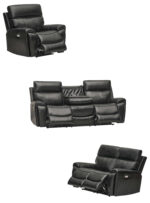 SOFA RECLINABLE 3 CUERPOS GEORGE NEGRO - Imagen 5