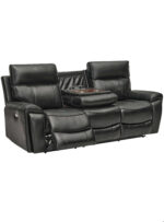 SOFA RECLINABLE 3 CUERPOS GEORGE NEGRO - Imagen 2