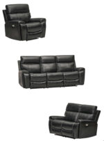 SOFA RECLINABLE 3 CUERPOS GEORGE NEGRO - Imagen 3