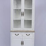 Vitrina 2c Linea plana blanco albayalde 80x35x200