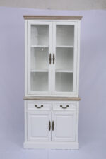 Vitrina 2c Linea plana blanco albayalde 80x35x200