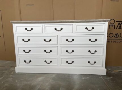 Cómoda 9c Línea plana blanco albayalde