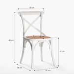 Silla Crossback con Asiento de Mimbre - Imagen 5