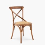 Silla Crossback de madera y mimbre