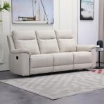 Sillón Berger de Cuero Blanco de 3 Cuerpos - Imagen 3